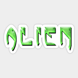Alien Candy Green Design Sticker